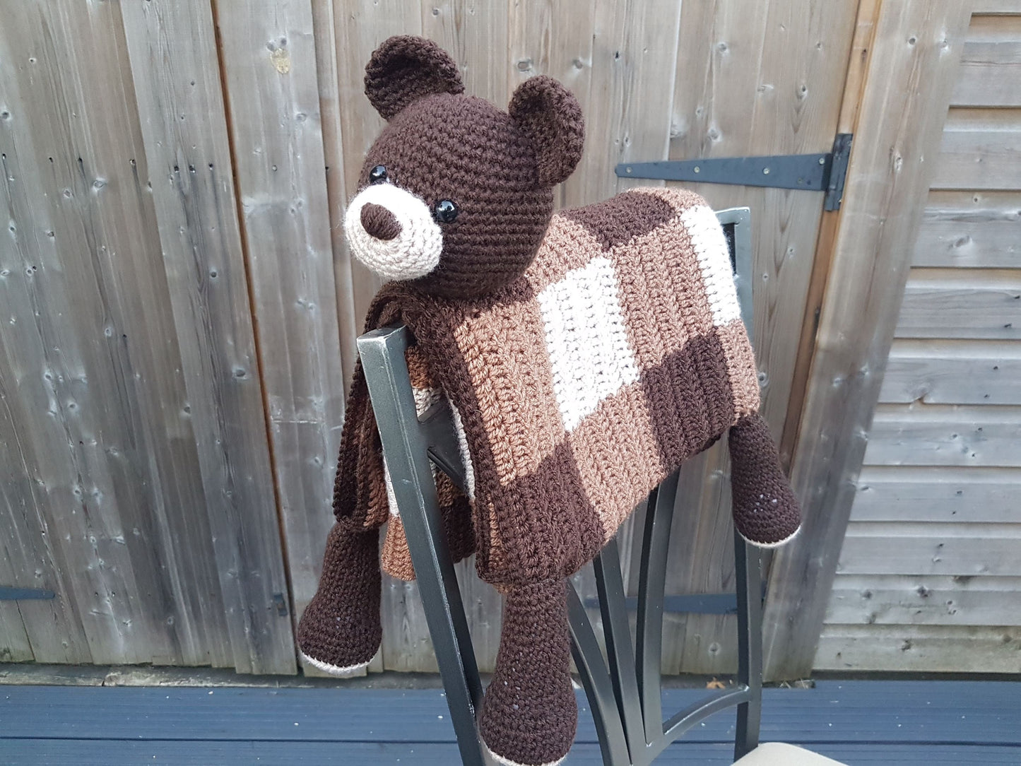 Woodland Bear Baby Blanket Crochet Pattern | Amigurumi Toy Blanket, Teddy Blanket, Crochet Animal Blanket Woodland Nursery, Baby Shower Gift