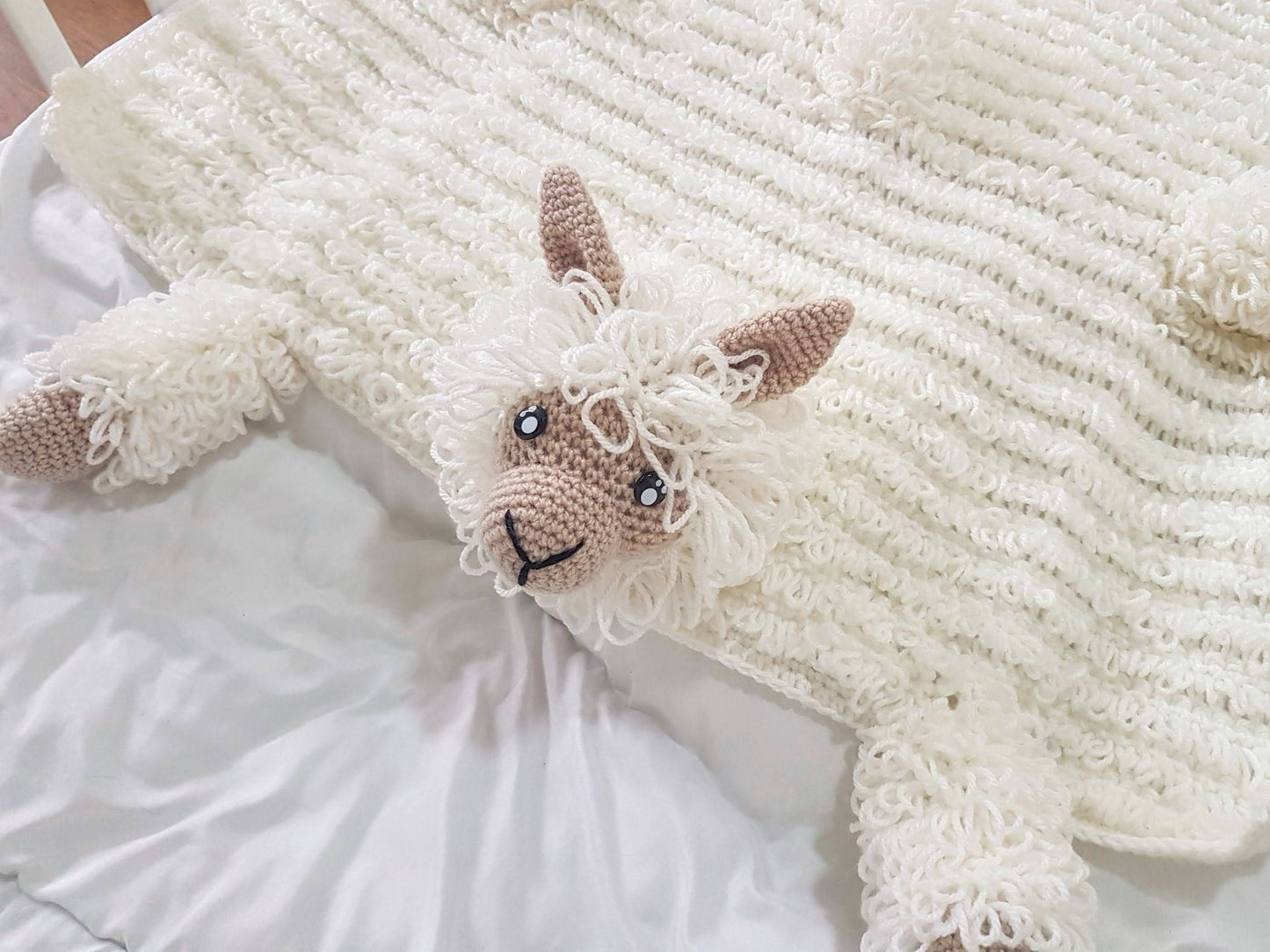 Llama Baby Blanket & 2 Lovey Baby Shower Gift CROCHET PATTERN Multipurpose Blanket Toy Play Mat Baby Security Blanket Stroller Cot Blanket