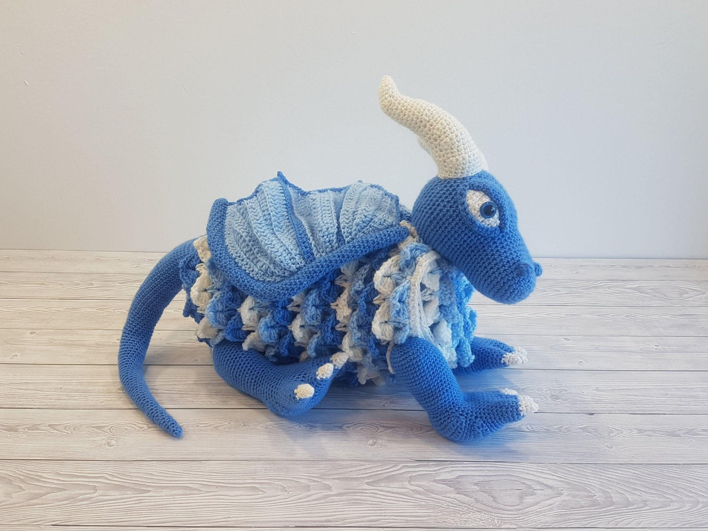 3in1 Ice Dragon Baby Blanket Crochet Pattern | Dragon Blanket Stroller Pram Toy Security Blanket Lovey Baby Shower Gift Boy Amigurumi Dragon