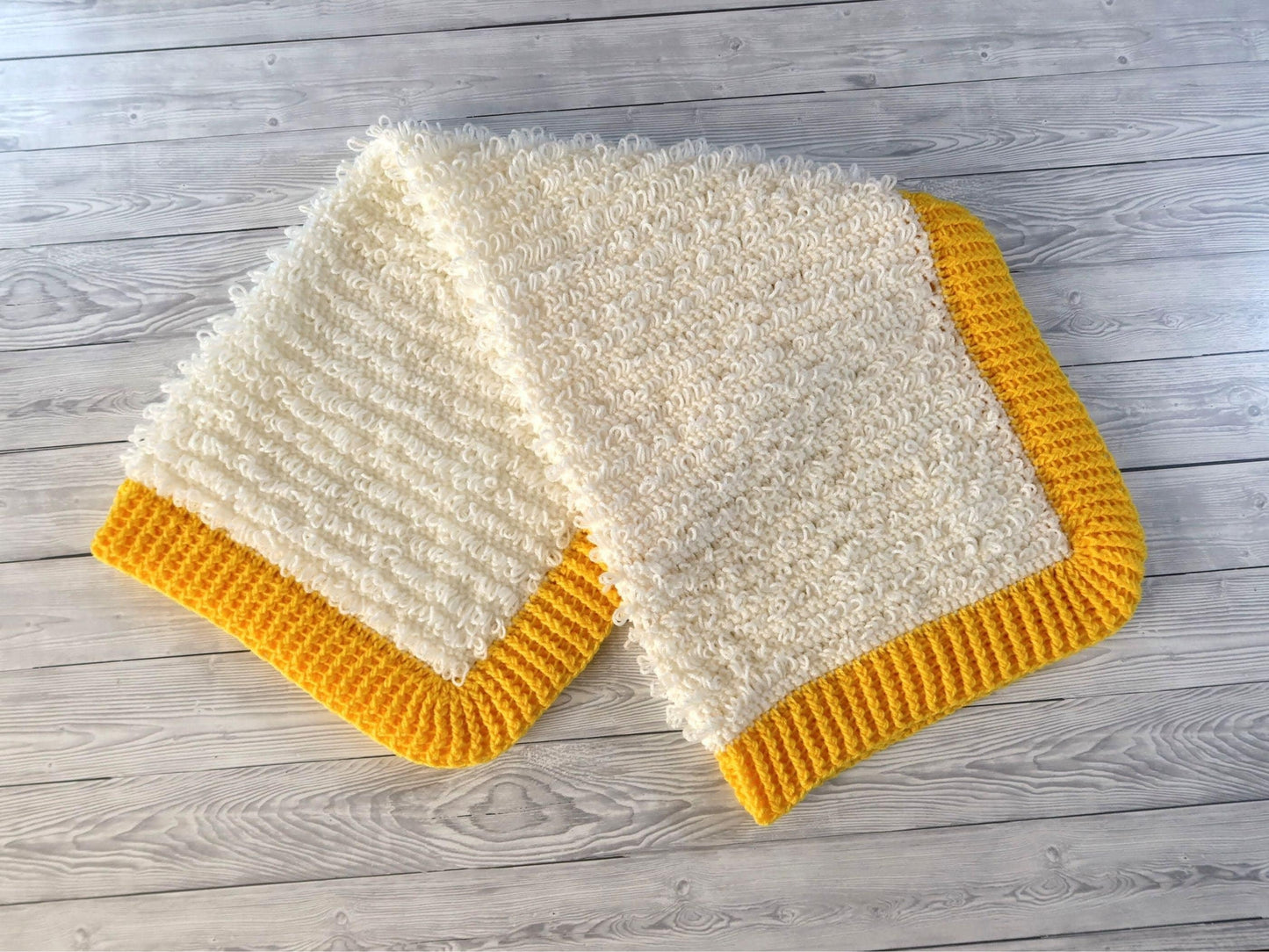 Loops & Ridges Baby Blanket Lapghan Crochet Pattern | Loopy Blanket Baby Shower Gift Simple Easy Blanket Baby Gift Boy Christmas Birthday