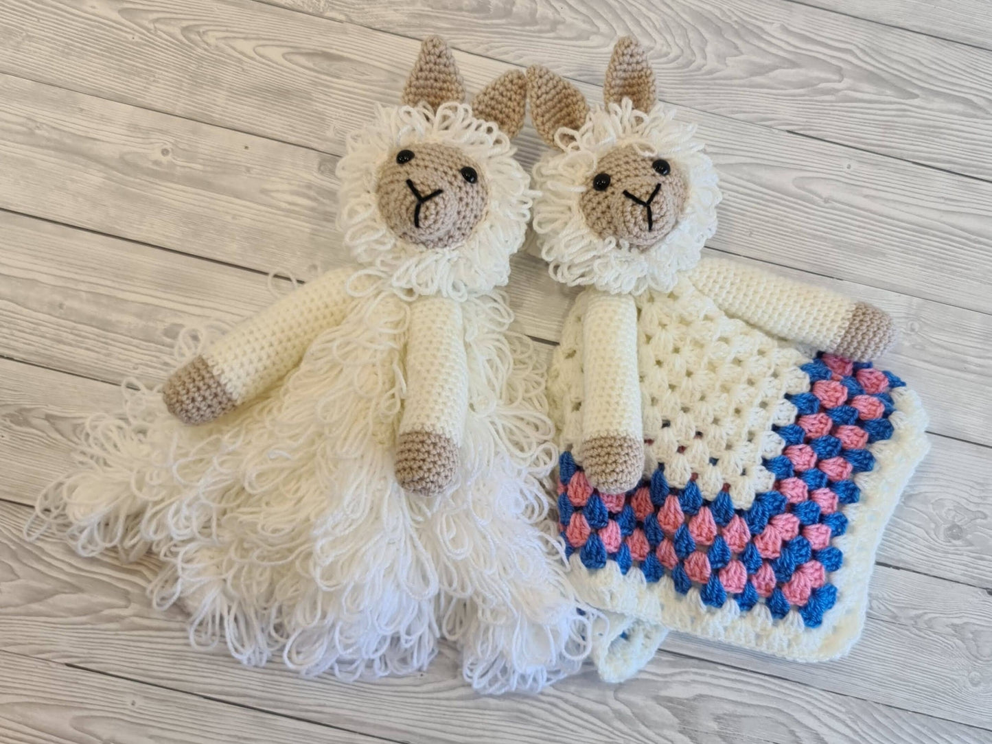 Llama Baby Blanket & 2 Lovey Baby Shower Gift CROCHET PATTERN Multipurpose Blanket Toy Play Mat Baby Security Blanket Stroller Cot Blanket