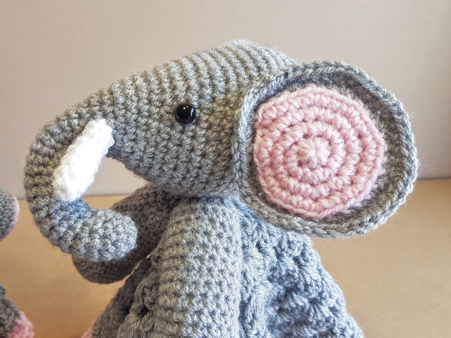 Ella The Elephant Baby Lovey Security Blanket Crochet Pattern ~ Up or Down Trunk ~ Two Style Blankie ~ Baby Shower Birthday Gift Unisex