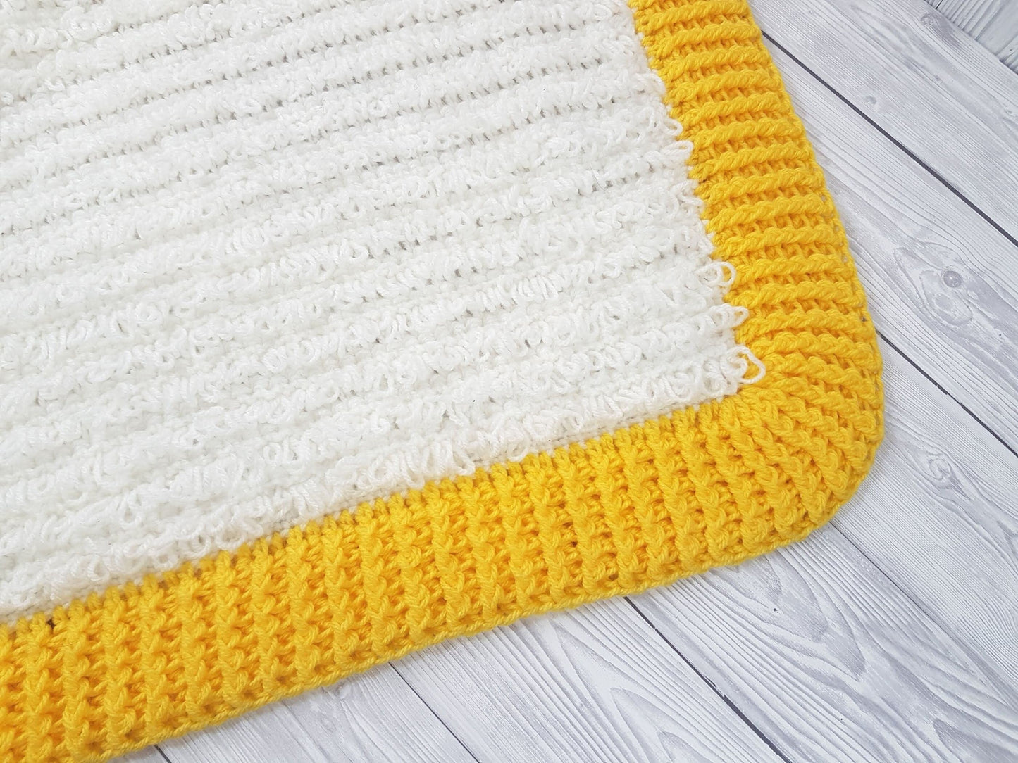 Loops & Ridges Baby Blanket Lapghan Crochet Pattern | Loopy Blanket Baby Shower Gift Simple Easy Blanket Baby Gift Boy Christmas Birthday