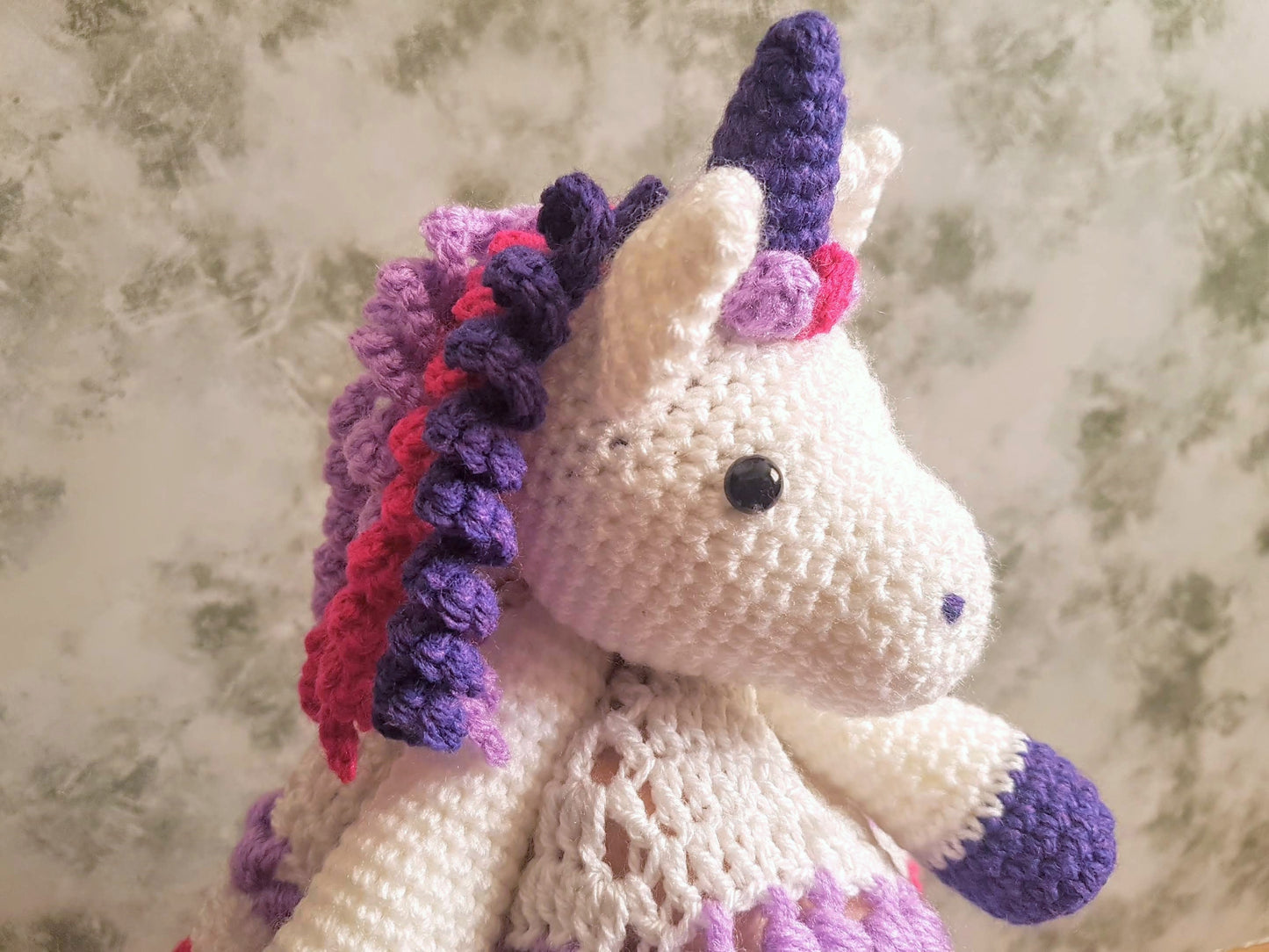 Maria The Unicorn Baby Lovey Security Blanket Crochet Pattern