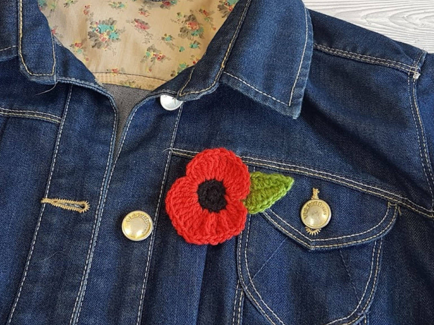 Bundle of 3 Poppy Flower Crochet Patterns | Poppy Brooch, Poppy Pin, Poppy Hair Tie - Easy Flower Applique For Blanket Hat Clothes Jewelry