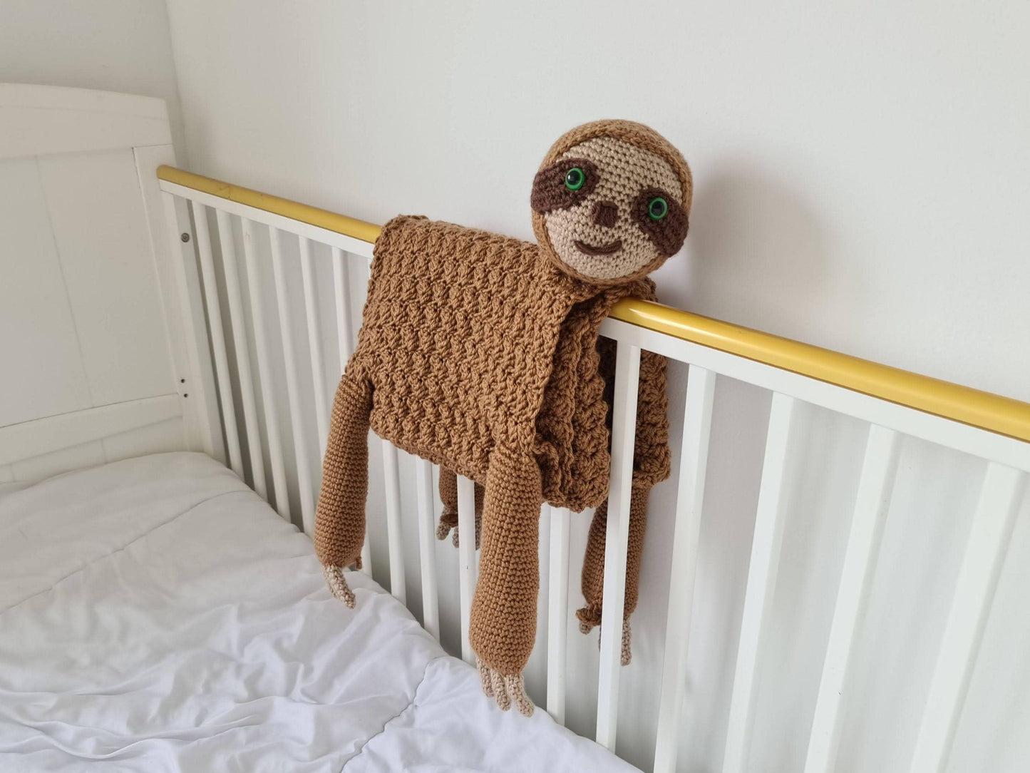 3in1 Jungle Sloth Folding Baby Blanket Crochet Pattern | Pram Toy Security Blanket Lovey Sloth Baby Shower Baby Gift Birthday Nursery Decor