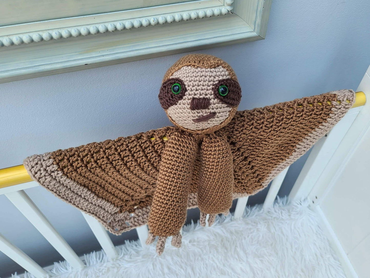 Sloth Baby Blanket & Lovey Baby Shower Set CROCHET PATTERN | Jungle Sloth Cot Blanket + Amigurumi Sloth Comforter Pattern Crochet Baby Gift