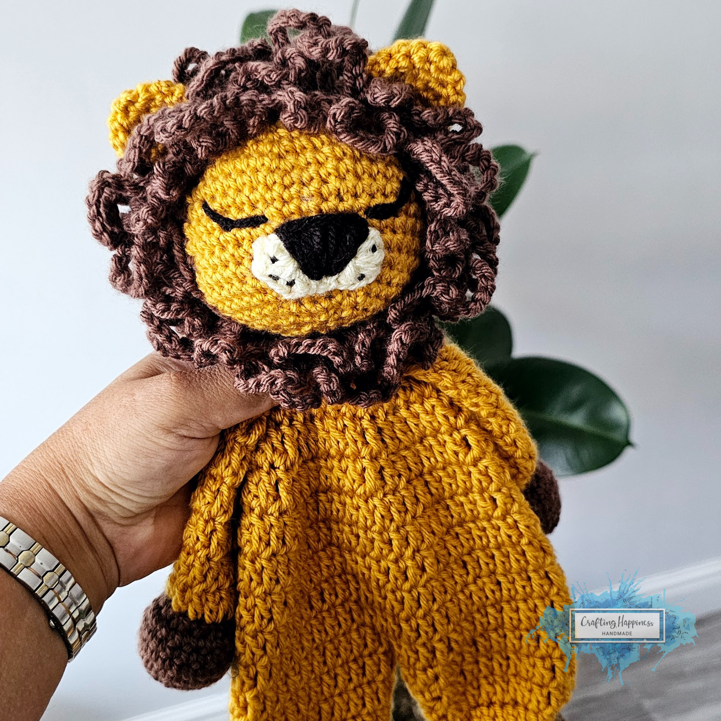 Crochet Lion Rag Doll Pattern - Kawaii Lion Cuddler - Sleepy & Open Eye Version - Soft Toy - Amigurumi Lion - Nursery Decor Baby Shower Gift