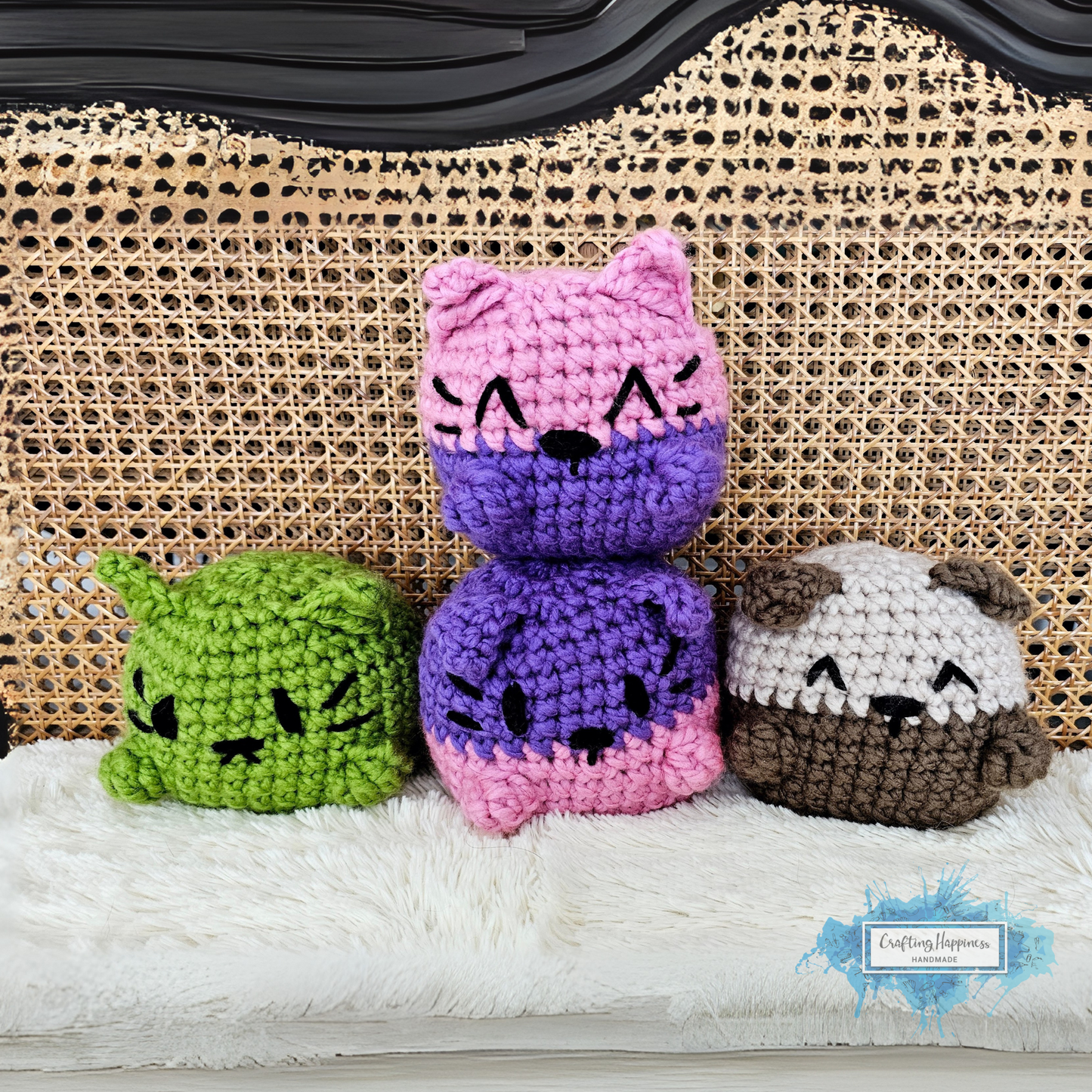 No Sew Cats & Dogs Crochet Pattern In 4 Sizes | Giant Amigurumi Plushie, Amigurumi Animals Toy, Baby Shower Gift, Companion For Baby, Cuddly