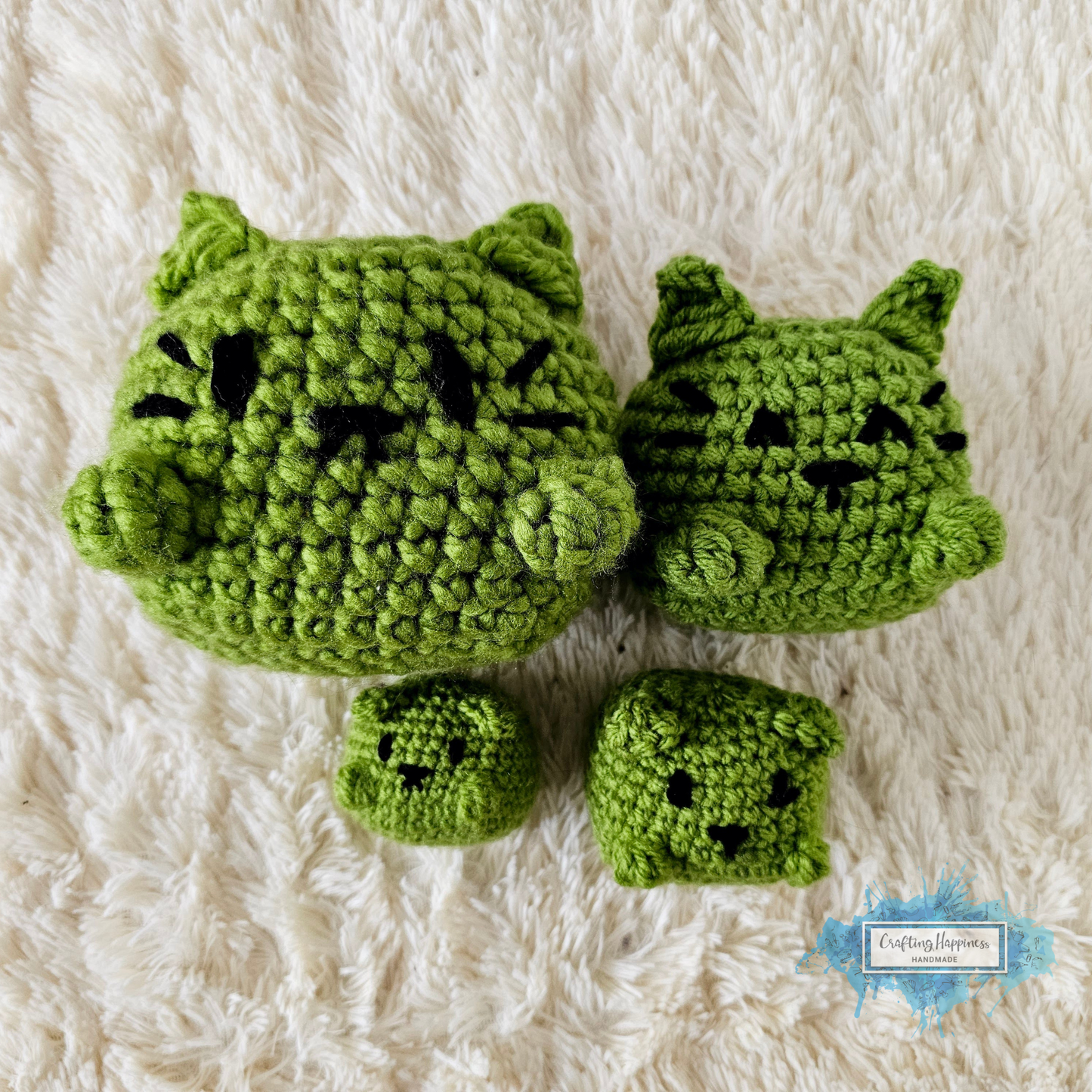 No Sew Cats & Dogs Crochet Pattern In 4 Sizes | Giant Amigurumi Plushie, Amigurumi Animals Toy, Baby Shower Gift, Companion For Baby, Cuddly