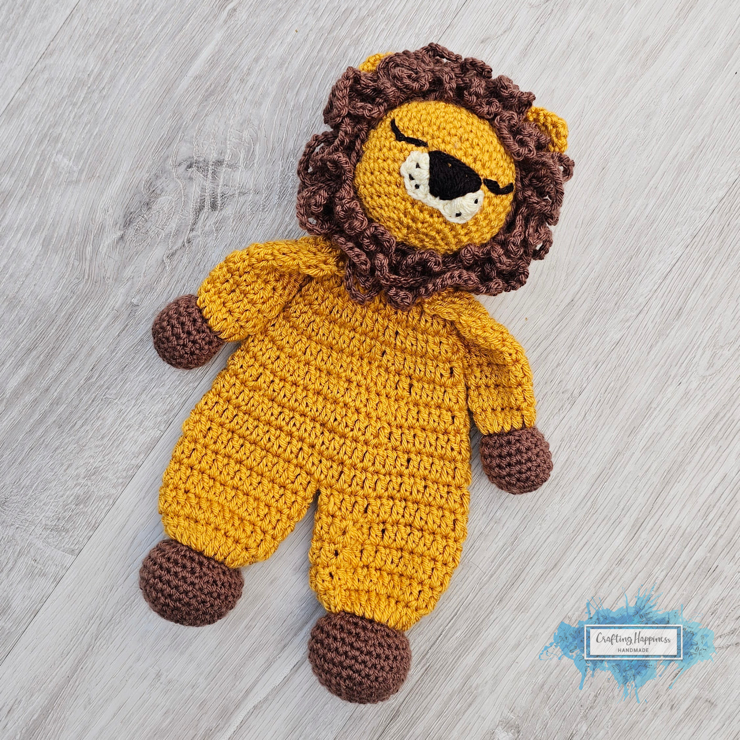Crochet Lion Rag Doll Pattern - Kawaii Lion Cuddler - Sleepy & Open Eye Version - Soft Toy - Amigurumi Lion - Nursery Decor Baby Shower Gift