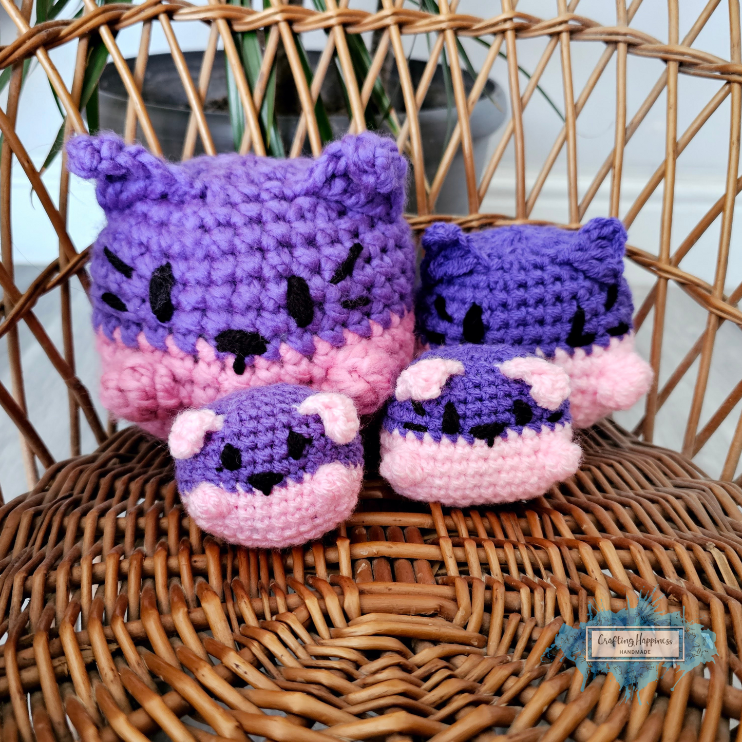 No Sew Cats & Dogs Crochet Pattern In 4 Sizes | Giant Amigurumi Plushie, Amigurumi Animals Toy, Baby Shower Gift, Companion For Baby, Cuddly
