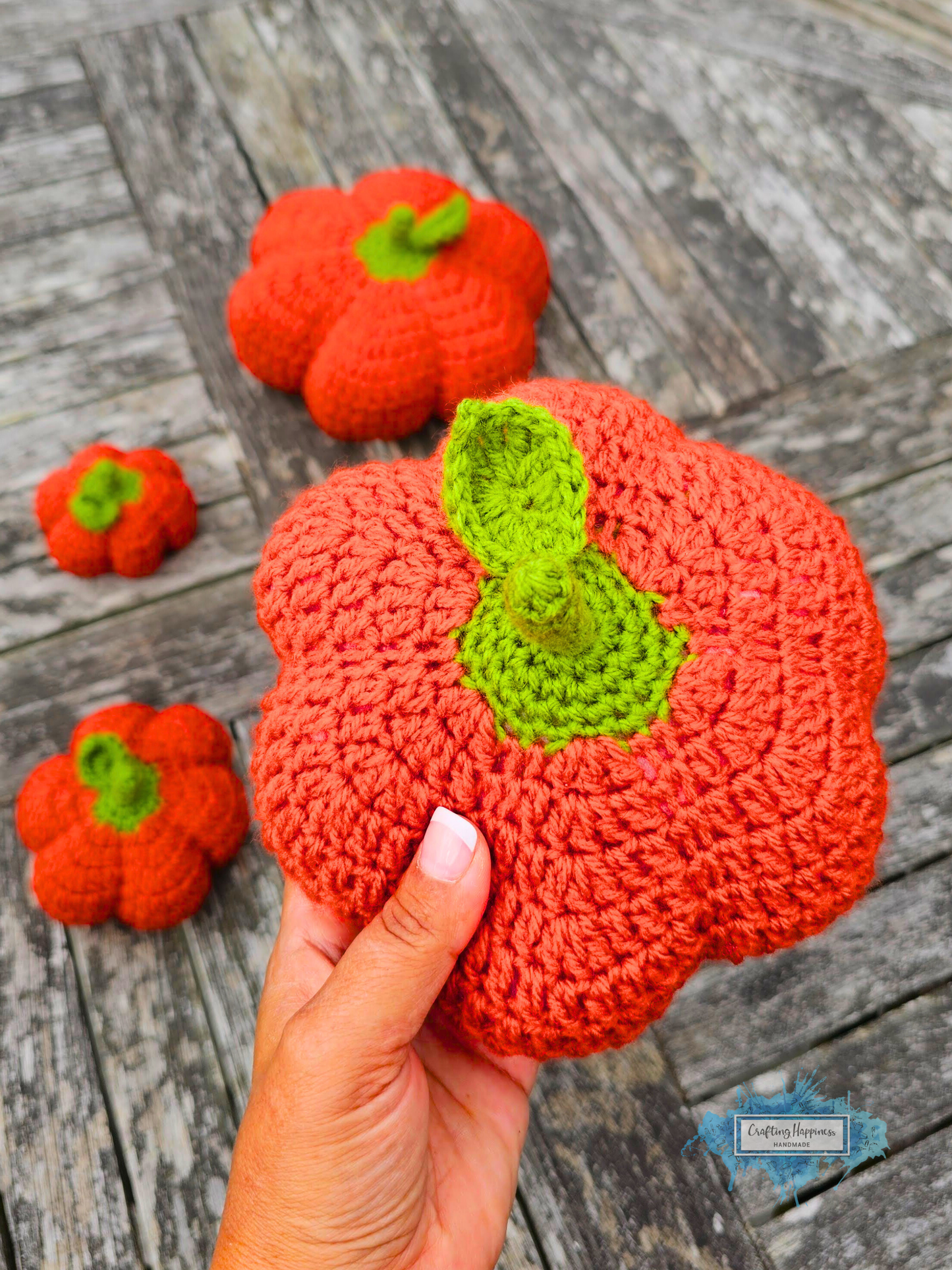 No Sew Pumpkin Crochet Pattern In 4 Variations for 4 Sizes | Giant Pumpkin Decor, Pumpkin Cuddle Toy, Shelf Decor, Fall Ornament, Bag Charm