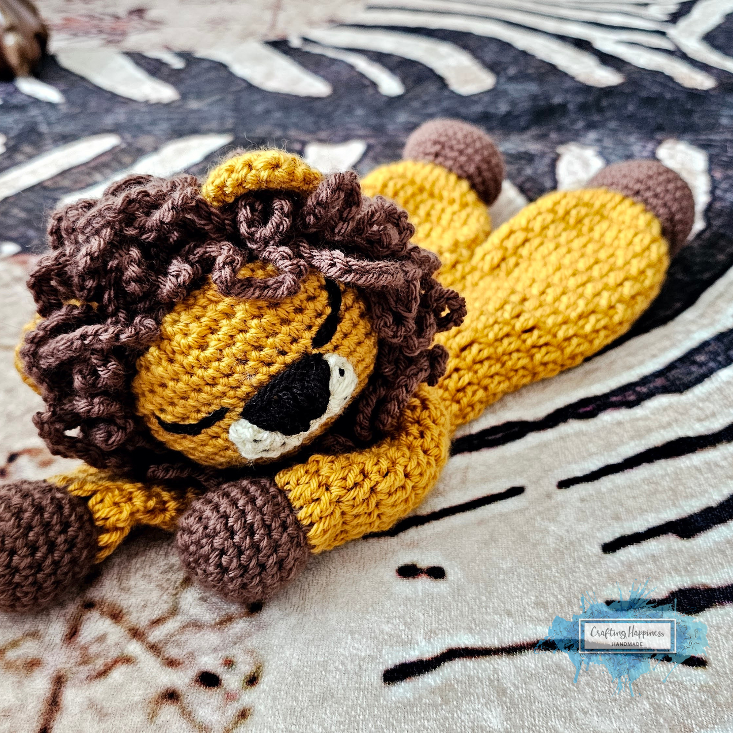Crochet Lion Rag Doll Pattern - Kawaii Lion Cuddler - Sleepy & Open Eye Version - Soft Toy - Amigurumi Lion - Nursery Decor Baby Shower Gift