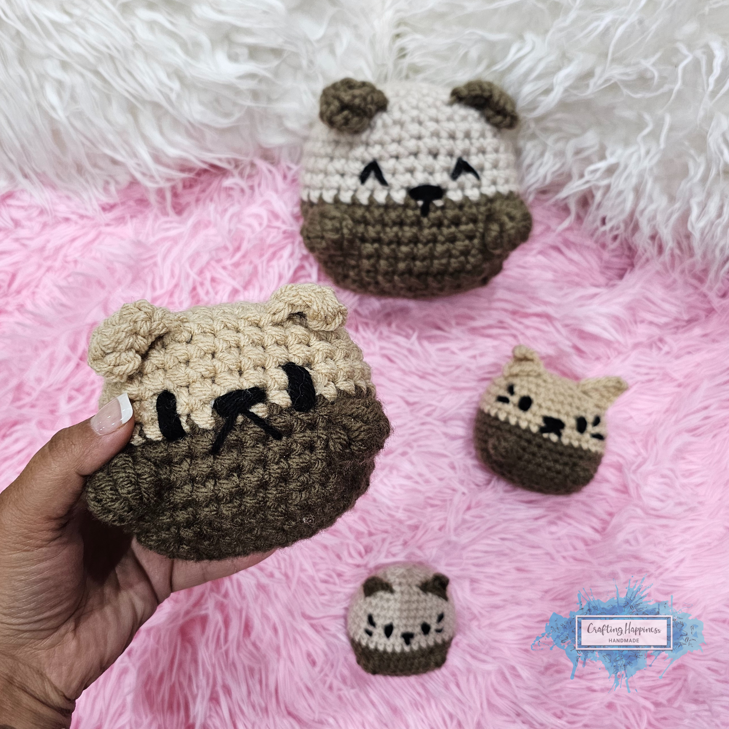 No Sew Cats & Dogs Crochet Pattern In 4 Sizes | Giant Amigurumi Plushie, Amigurumi Animals Toy, Baby Shower Gift, Companion For Baby, Cuddly