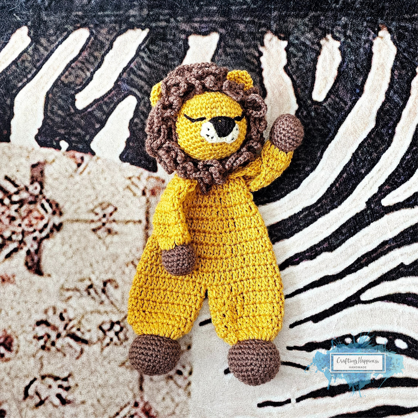 Crochet Lion Rag Doll Pattern - Kawaii Lion Cuddler - Sleepy & Open Eye Version - Soft Toy - Amigurumi Lion - Nursery Decor Baby Shower Gift