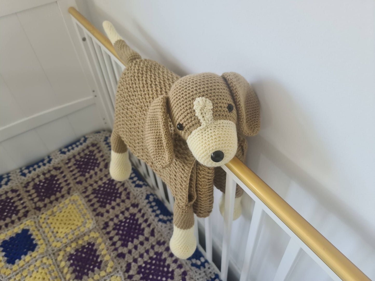 3in1 Beagle Dog Baby Blanket Crochet Pattern | Stroller Pram Toy Security Blanket Lovey Puppy Baby Shower Gift Play Mat Dog Afghan Baby Gift