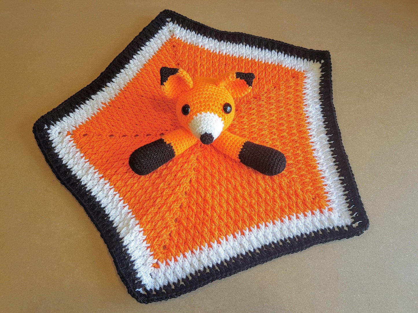 Foxy Fox Lovey Security Blanket Crochet Pattern With A Second Option For Beginners - Woodland Animal Fox Comforter - Baby Shower Gift