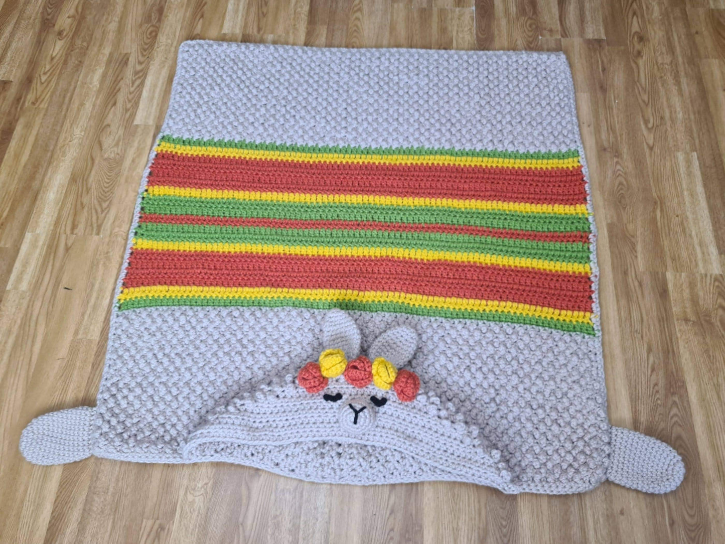 2in1 Hooded Llama Blanket Crochet Pattern | Kids Adults Llama Hooded Afghan | Wearable Blanket Christmas Birthday Gift Alpaca Blanket Throw