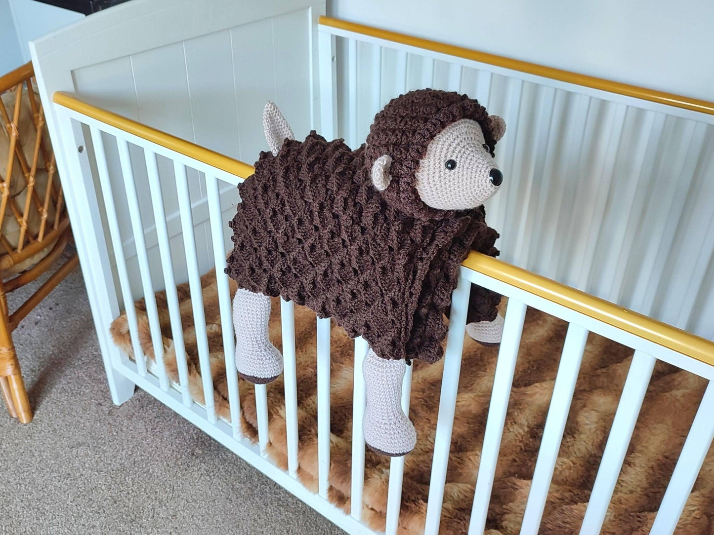 3in1 Woodland Hedgehog Baby Blanket Crochet Pattern Pram Toy Blanket Lovey Hedgehog Bear Baby Shower Baby Gift Birthday Nursery Blanket Toy