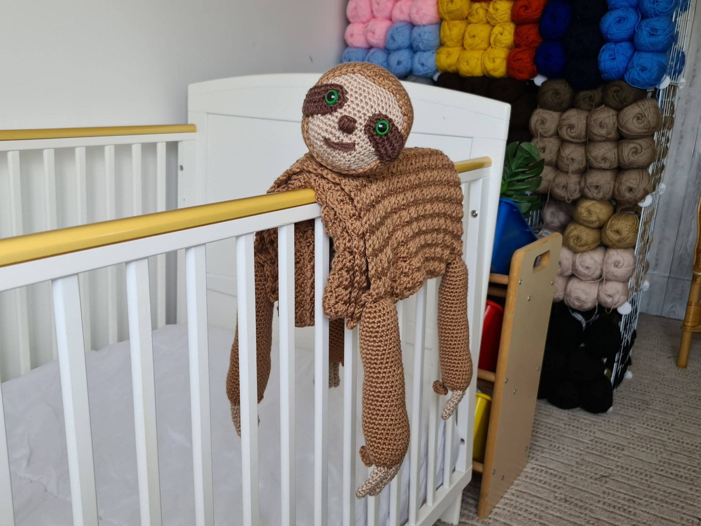 3in1 Jungle Sloth Folding Baby Blanket Crochet Pattern | Pram Toy Security Blanket Lovey Sloth Baby Shower Baby Gift Birthday Nursery Decor