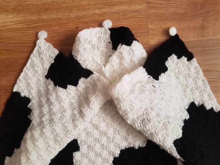 Cow Baby Blanket & Lovey Baby Shower Set CROCHET PATTERN Multipurpose Blanket Toy Play Mat Baby Security Blanket Stroller Cot Blanket Gift