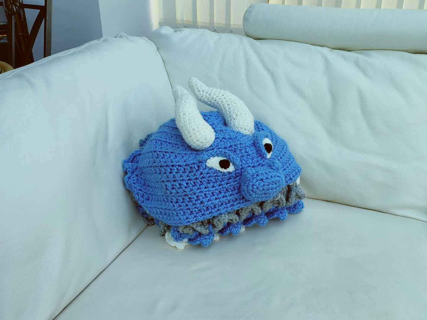 2in1 Hooded Ice Dragon Blanket Crochet Pattern | Kids Adults Dragon Afghan | Wearable Blanket Hoodie Birthday Gift Blanket Christmas Throw