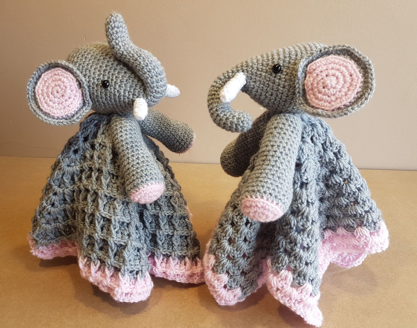 Elephant Baby Blanket & Lovey Baby Shower Set Crochet Patterns Multipurpose Baby Blanket Toy Play Mat Cot Blanket Baby Security Blanket Gift