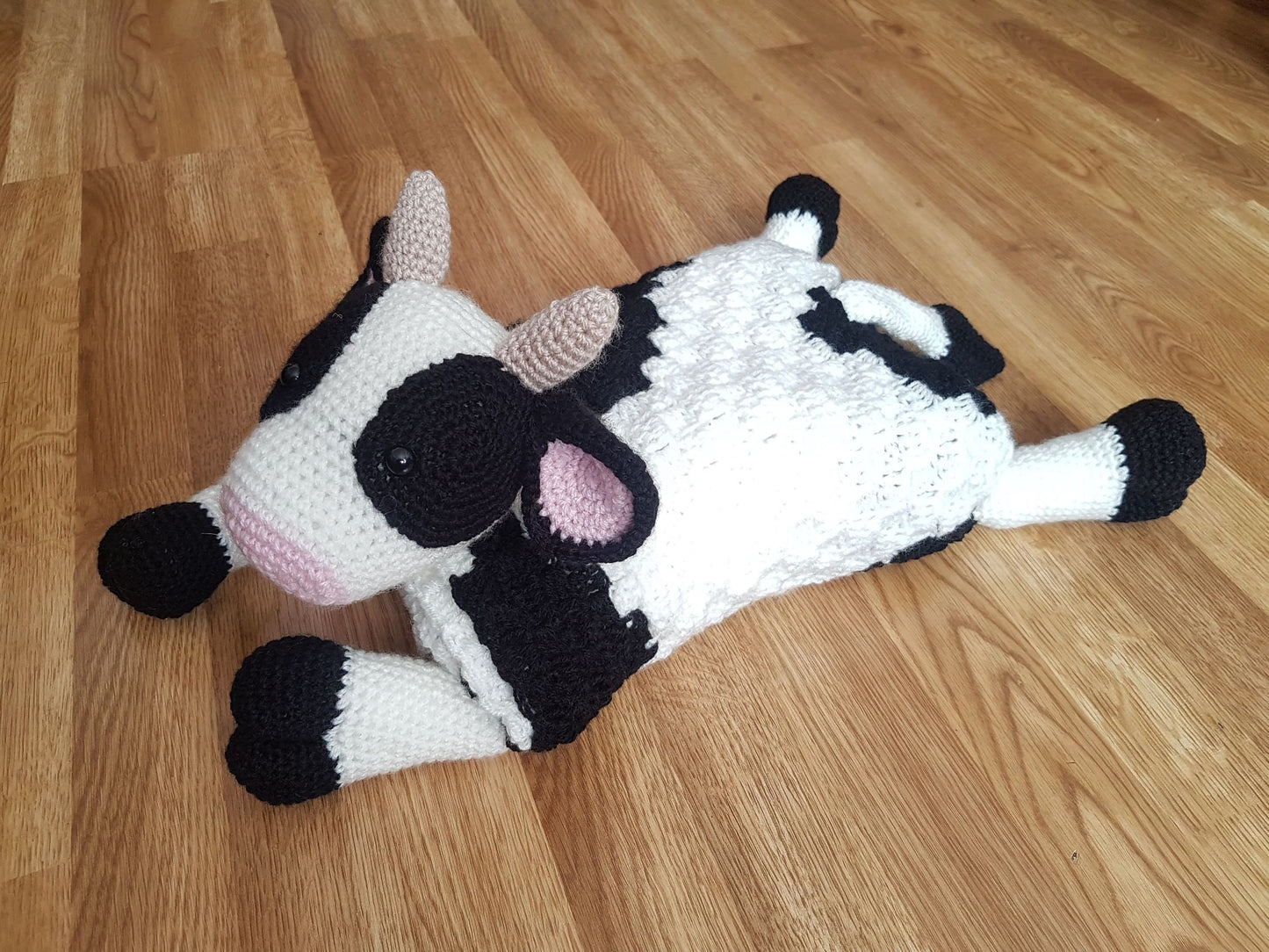 3in1 Farm Cow Folding Baby Blanket Crochet Pattern | C2C Graphghan Cow Print | Pram Crochet Blanket Toy Lovey | Baby Shower Gift | Birthday
