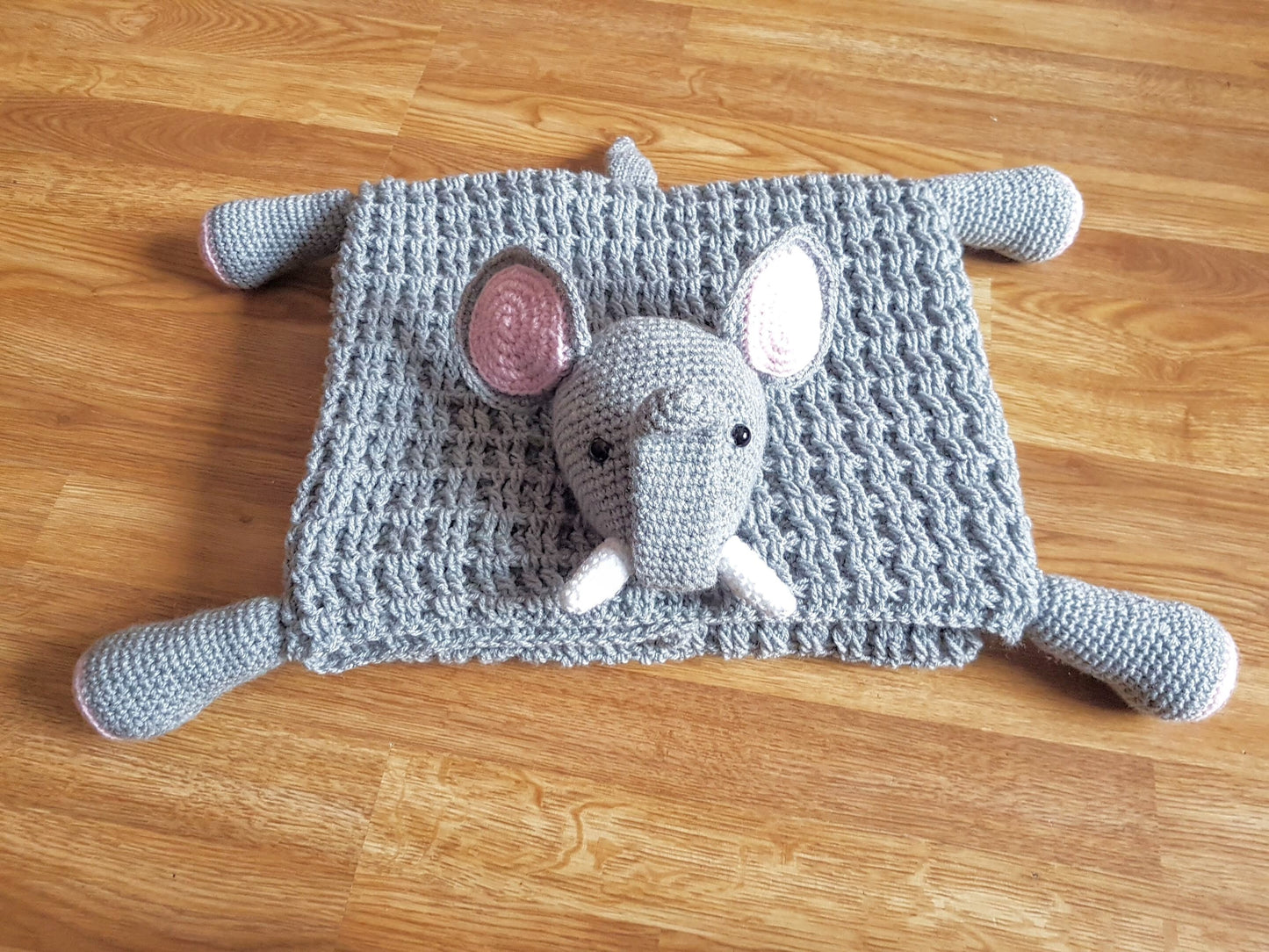 3in1 Safari Elephant Baby Blanket Crochet Pattern | Elephant Amigurumi Blanket Cuddle Play Blanket, Safari Nursery Blanket Baby Shower Gift