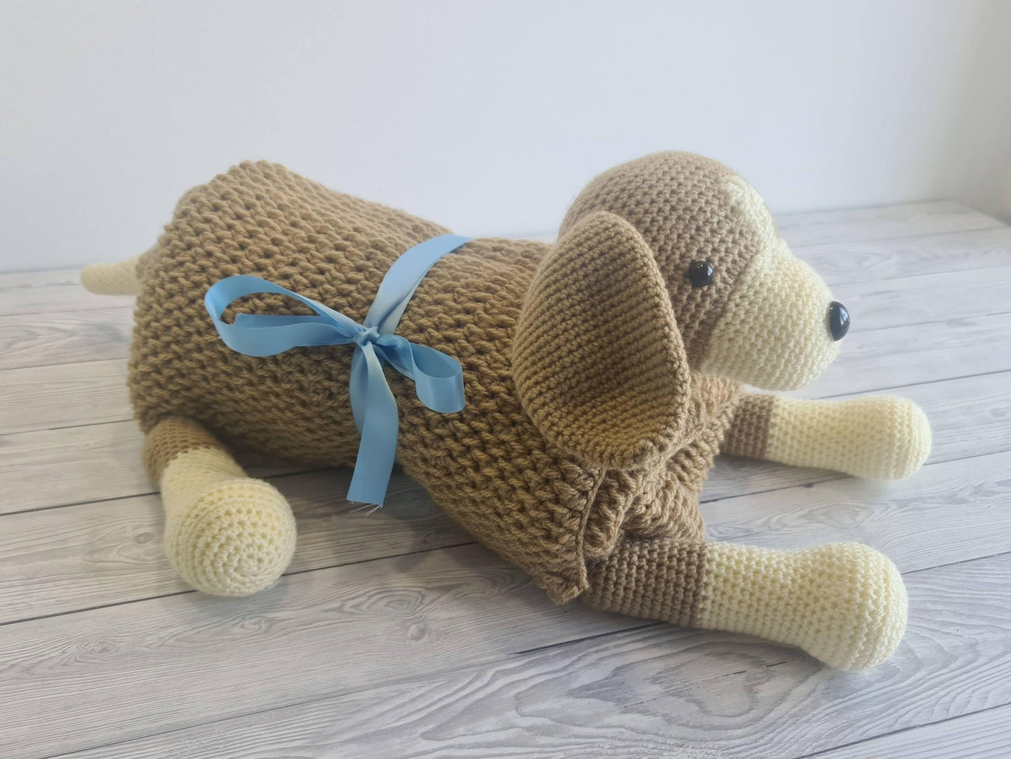 3in1 Beagle Dog Baby Blanket Crochet Pattern | Stroller Pram Toy Security Blanket Lovey Puppy Baby Shower Gift Play Mat Dog Afghan Baby Gift