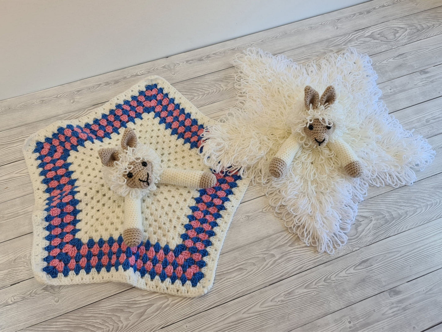 Llama Baby Blanket & 2 Lovey Baby Shower Gift CROCHET PATTERN Multipurpose Blanket Toy Play Mat Baby Security Blanket Stroller Cot Blanket
