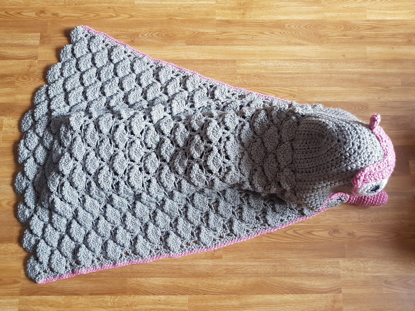 2 in 1 Woodland Owl Hooded Blanket in Child & Adult Size - Full Body Blanket w Mittens and Hood - Ruffled Feathers Look - Folds Into Cushion