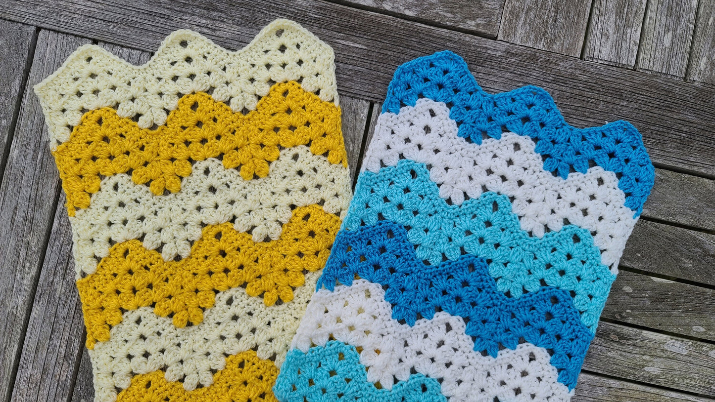 Strawberry Ripple Baby Blanket Lapghan Crochet Pattern | Chevron Blanket Baby Shower Gift Granny Wave Summer Blanket Baby Gift Birthday Gift