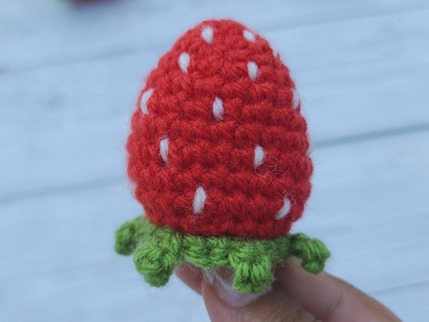 Strawberry Crochet Pattern | Amigurumi Giant Strawberry Pattern Crochet Strawberry Fruit Keychain Pattern Birthday Gift Strawberry Baby Toy