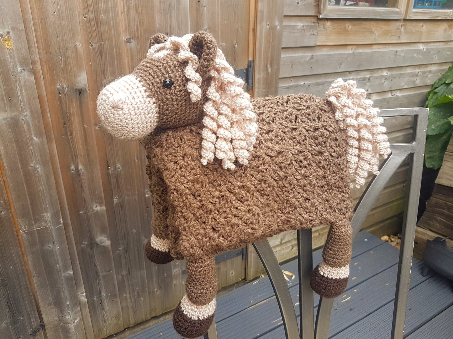 3in1 Farm Horse Baby Blanket Crochet Pattern | Pram Blanket Baby Gift Farmer Gift Amigurumi Pony Toy Horse Blanket Baby Shower Gift Birthday