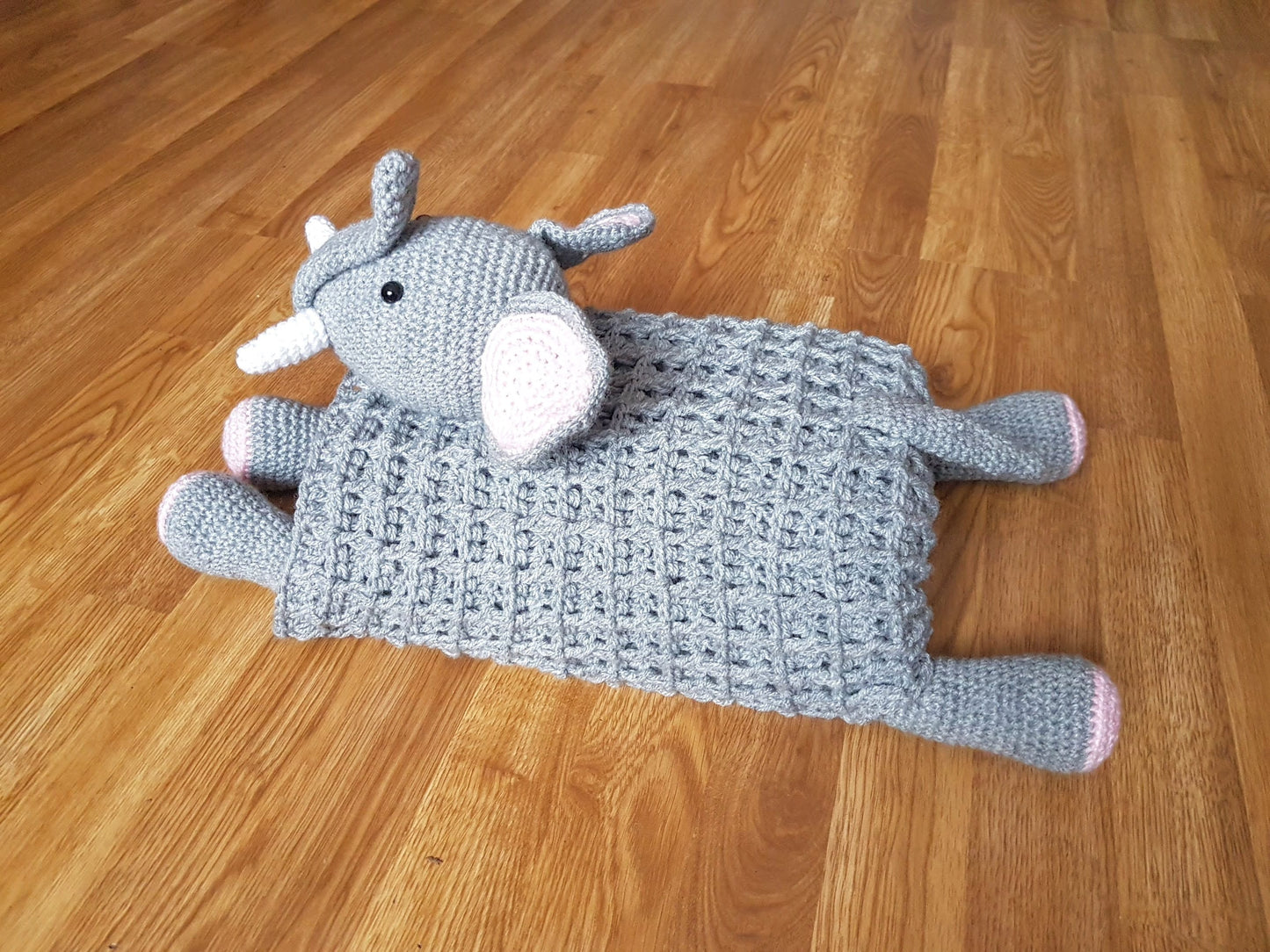 Elephant Baby Blanket & Lovey Baby Shower Set Crochet Patterns Multipurpose Baby Blanket Toy Play Mat Cot Blanket Baby Security Blanket Gift