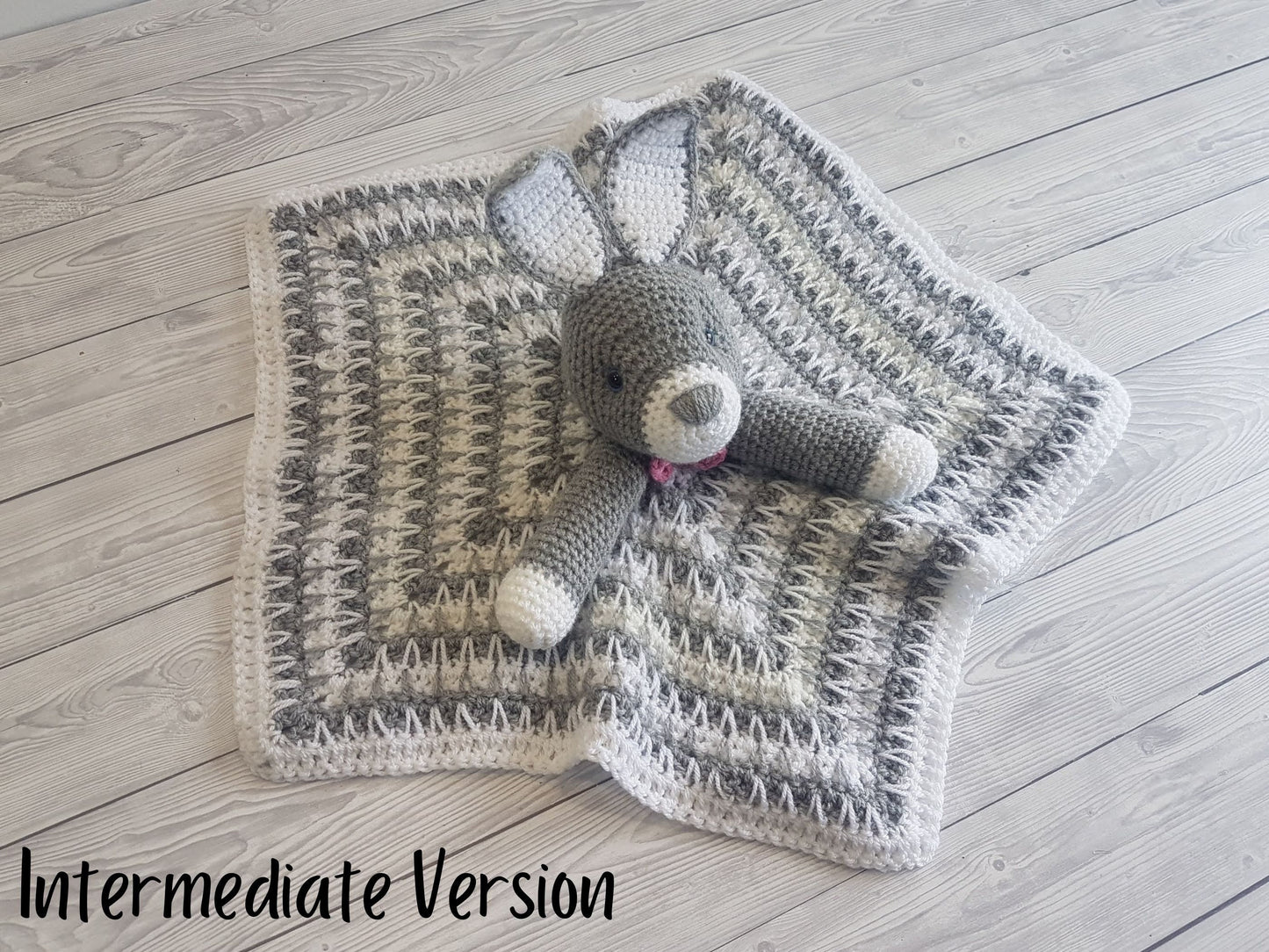 Bunny Baby Blanket & Lovey Baby Shower Set CROCHET PATTERN Multipurpose Blanket Toy Play Mat Baby Security Blanket Stroller Cot Blanket Gift