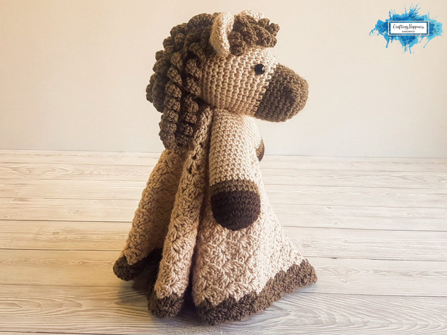Harry & Harriet Horse Lovey Blanket Crochet Patterns | Comforter Security Blanket Baby Shower Gift | Farm Animals Baby Lovey Cuddle Play Toy