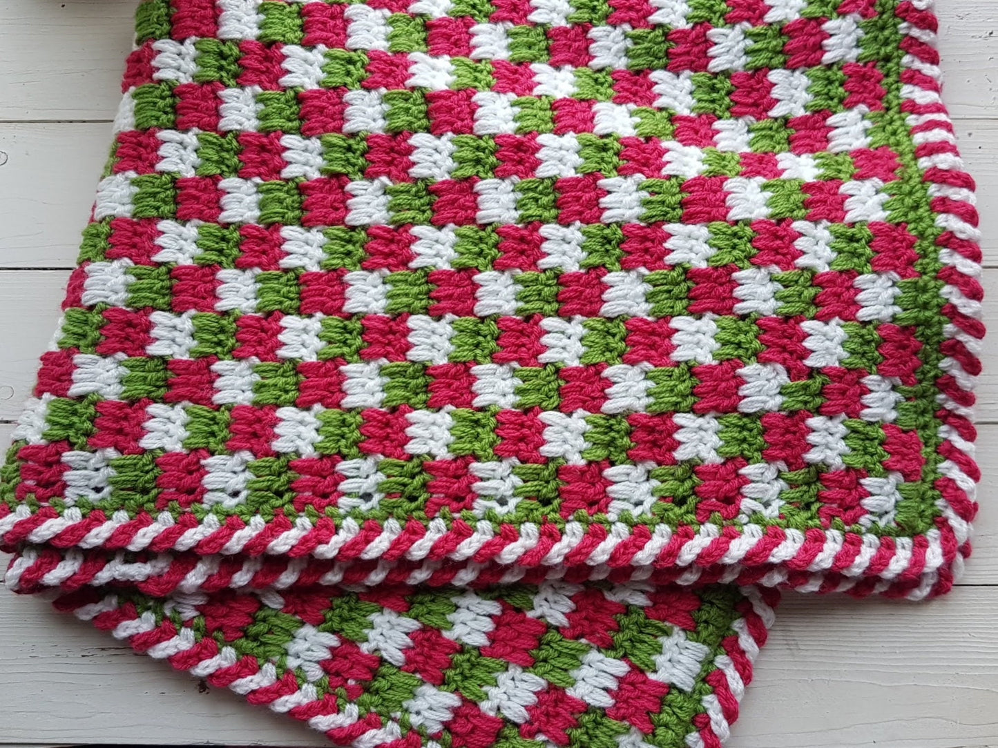 Easy Crochet Baby’s First Christmas Blanket Crochet Pattern - Simple Baby Afghan - Nursery Cot Crochet Blanket For Babies - Baby Shower Gift