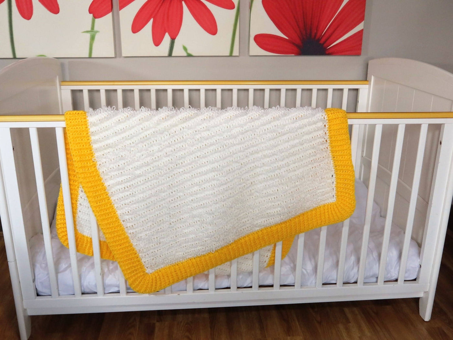 Loops & Ridges Baby Blanket Lapghan Crochet Pattern | Loopy Blanket Baby Shower Gift Simple Easy Blanket Baby Gift Boy Christmas Birthday