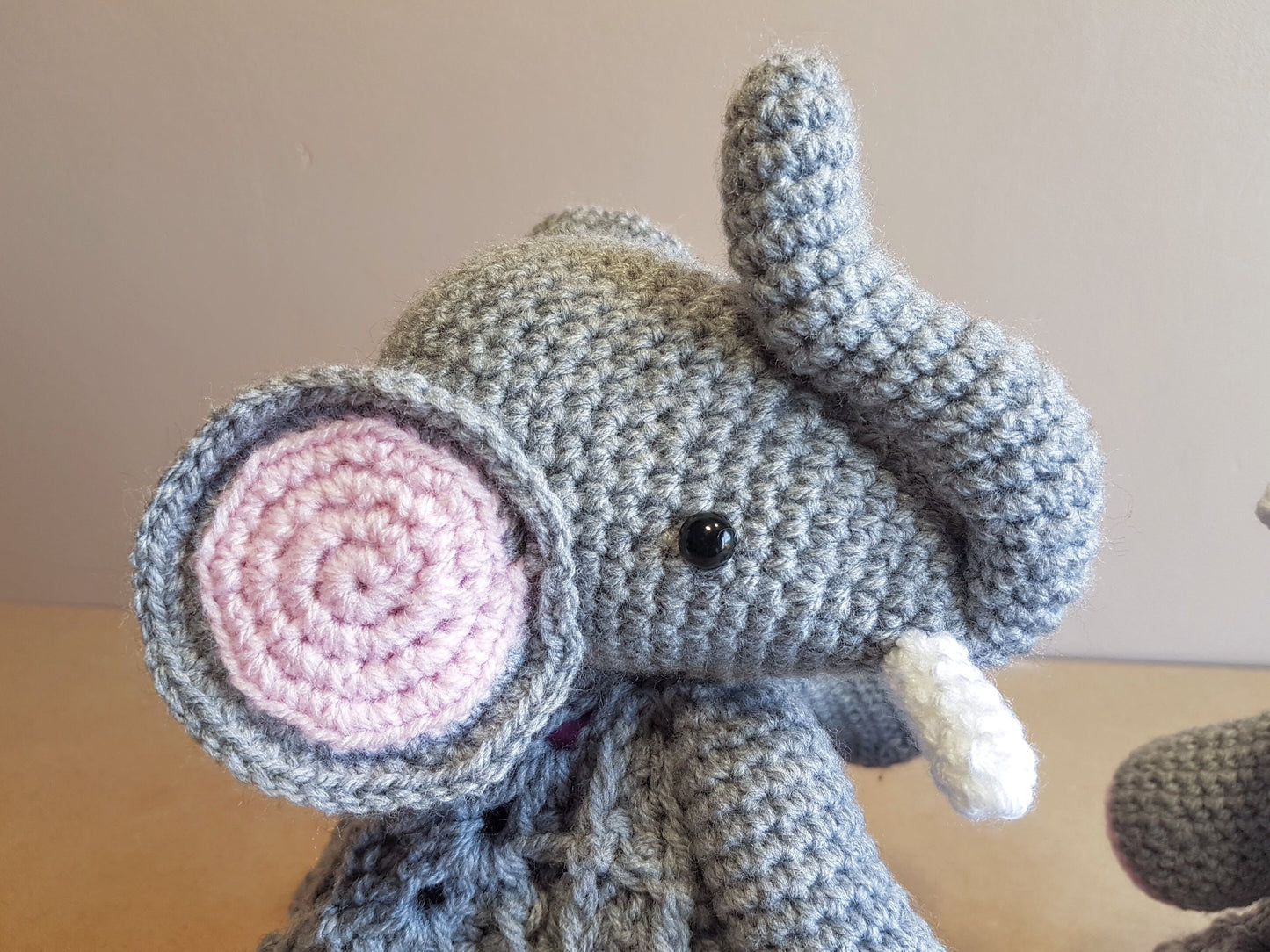 Ella The Elephant Baby Lovey Security Blanket Crochet Pattern ~ Up or Down Trunk ~ Two Style Blankie ~ Baby Shower Birthday Gift Unisex