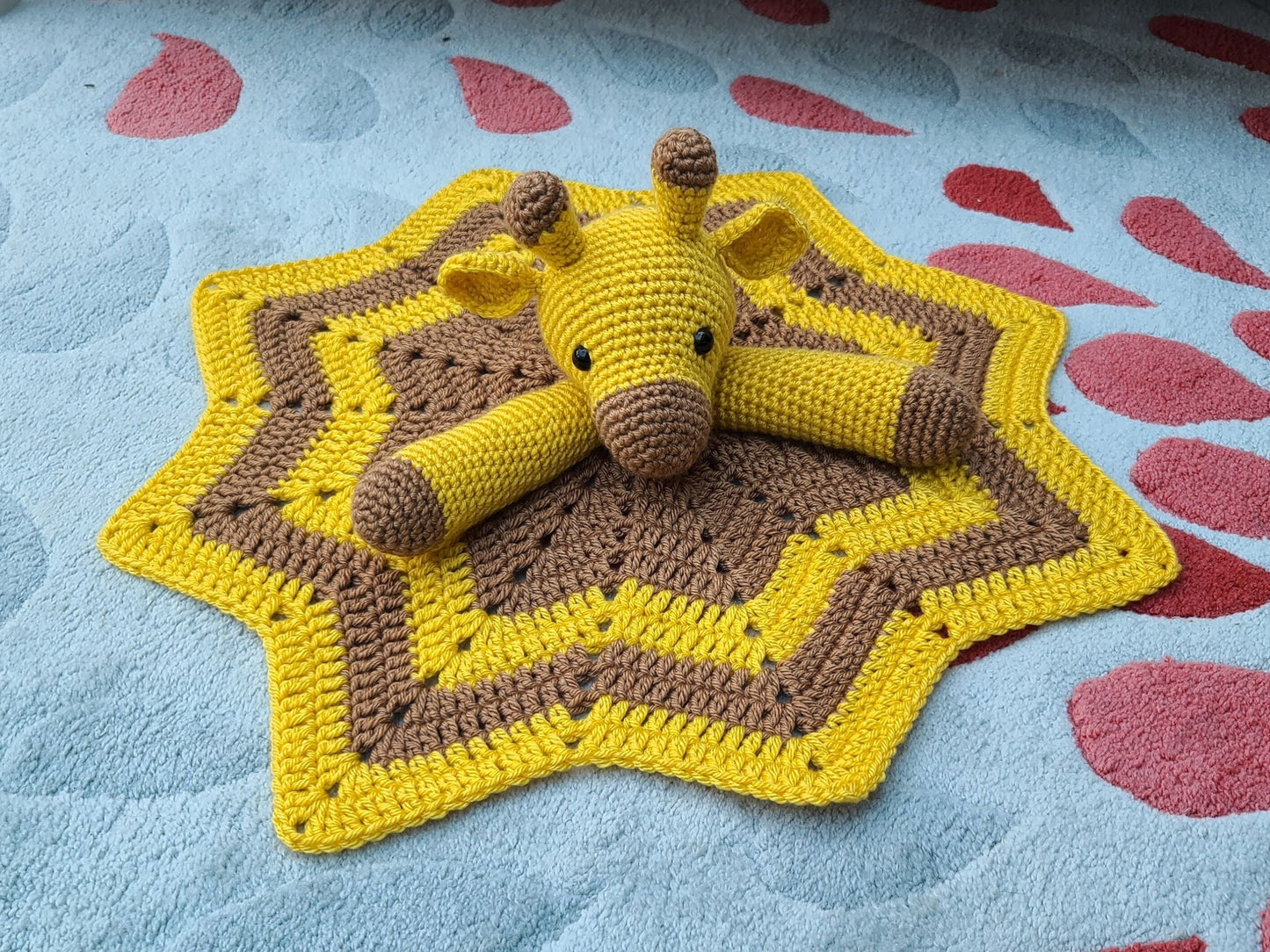 Spotty The Giraffe Lovey Baby Blanket Comforter Security Blanket Crochet Pattern Baby Shower Gift Safari Giraffe Lovey Pattern Amigurumi Toy