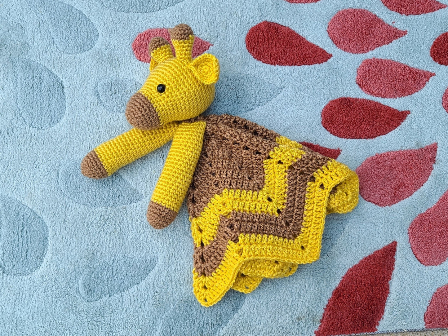 Giraffe Baby Blanket & Lovey Baby Shower Set CROCHET PATTERN | Giraffe Cot Blanket + Amigurumi Giraffe Comforter Pattern | Crochet Baby Gift