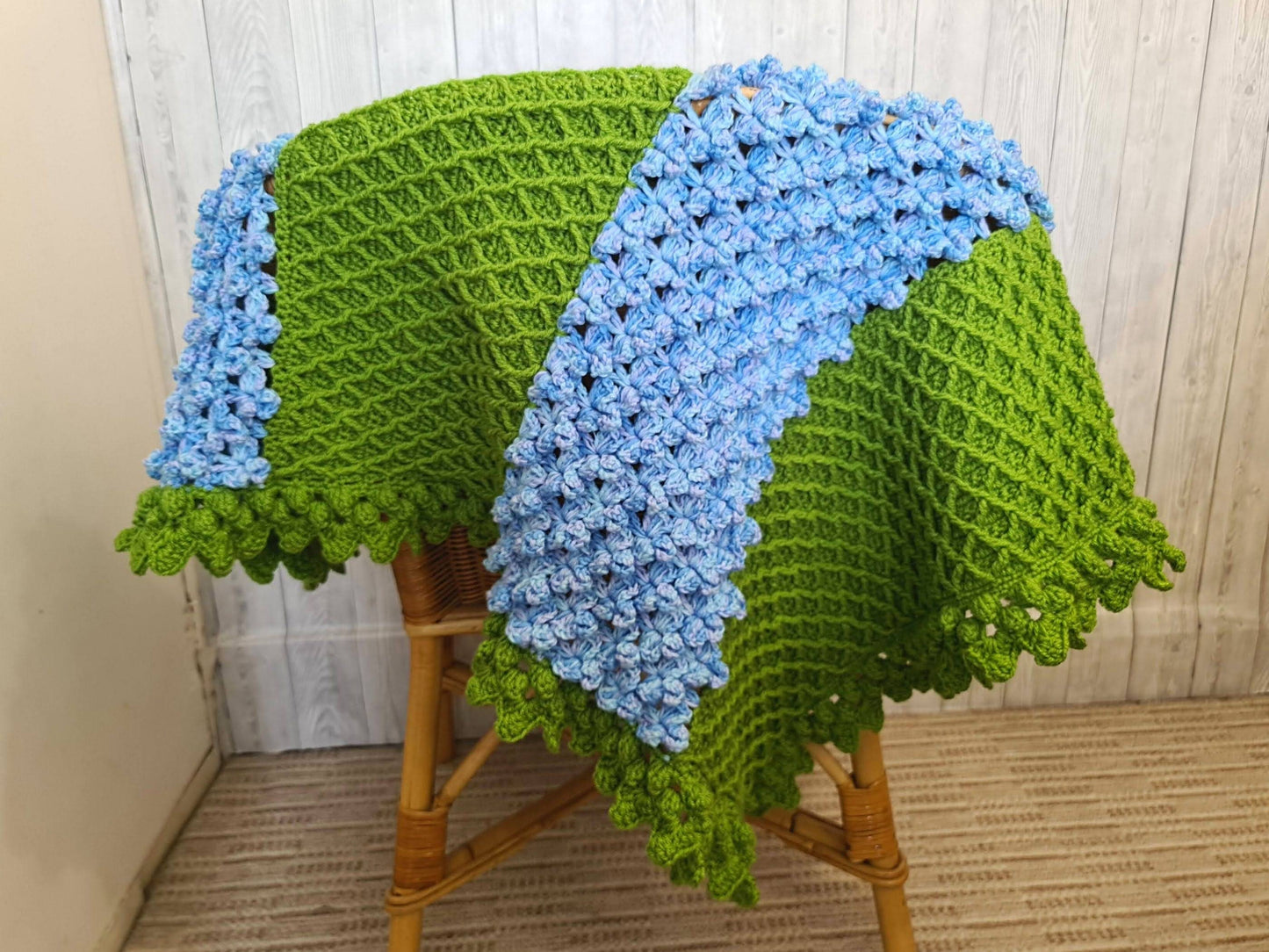 Trellis Flowers Baby Blanket Lapghan Crochet Pattern | Flower Blanket Baby Shower Gift Summer Crochet Afghan Birthday Baby Gift Christmas