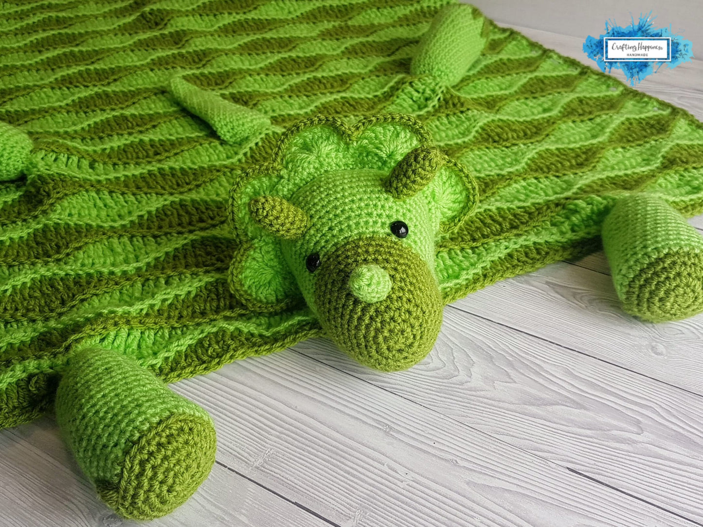 3in1 Dinosaur Baby Blanket Crochet Pattern | Dino Blanket Baby Shower Gift Boys & Girls Pram Blanket Amigurumi Dinosaur Blanket Crochet Toy