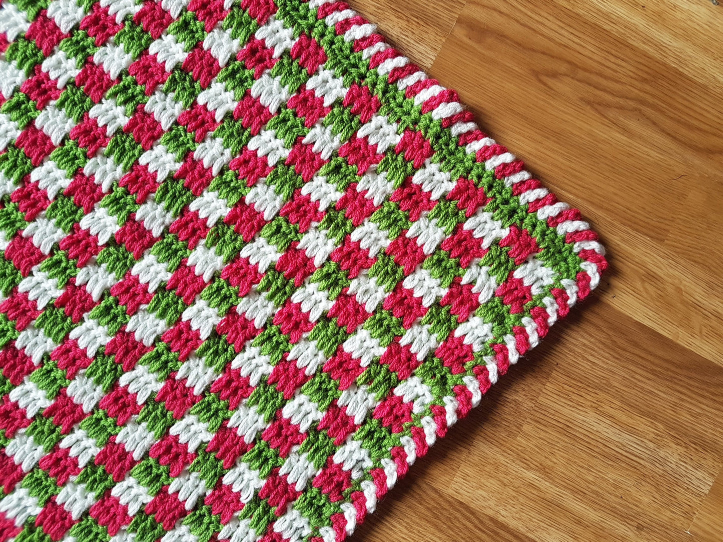 Easy Crochet Baby’s First Christmas Blanket Crochet Pattern - Simple Baby Afghan - Nursery Cot Crochet Blanket For Babies - Baby Shower Gift