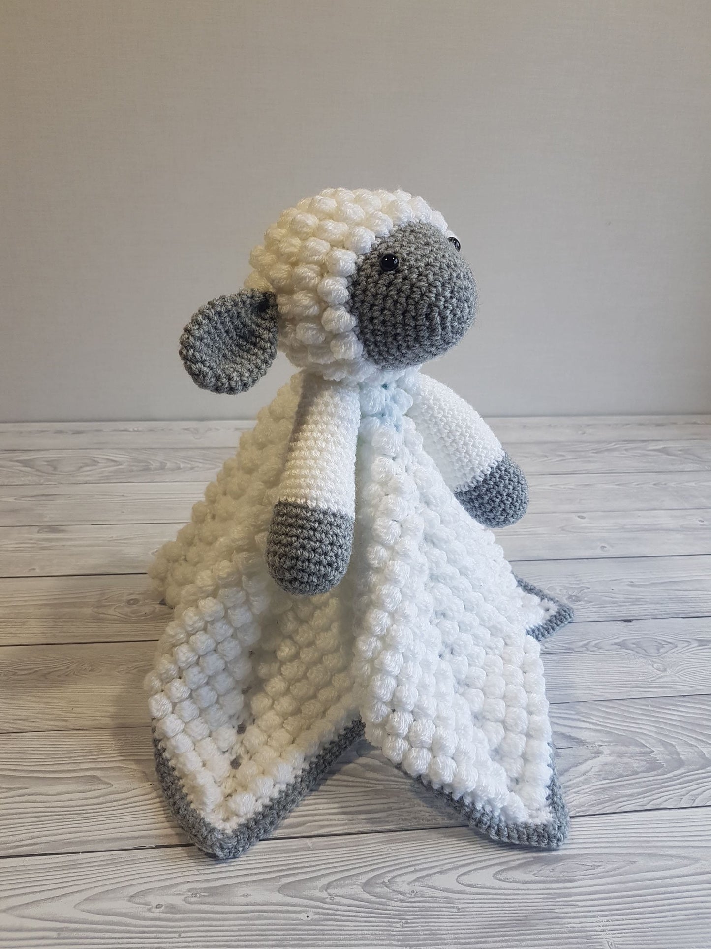 Sheep Baby Blanket & Lamb Lovey Baby Shower Set Crochet Pattern Multipurpose Blanket Toy Play Mat Baby Security Blanket Stroller Cot Blanket
