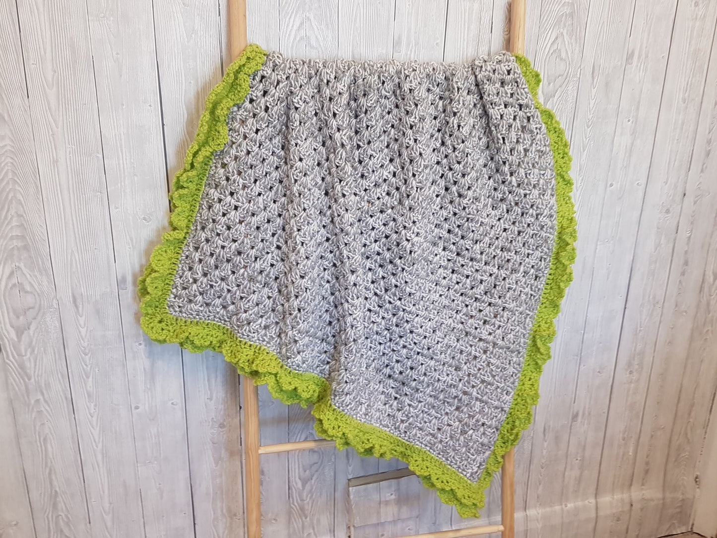 Spring Vibes Baby Blanket Lapghan Crochet Pattern | Scallops Blanket Baby Shower Gift Simple Easy Blanket Baby Gift Boy Christmas Birthday