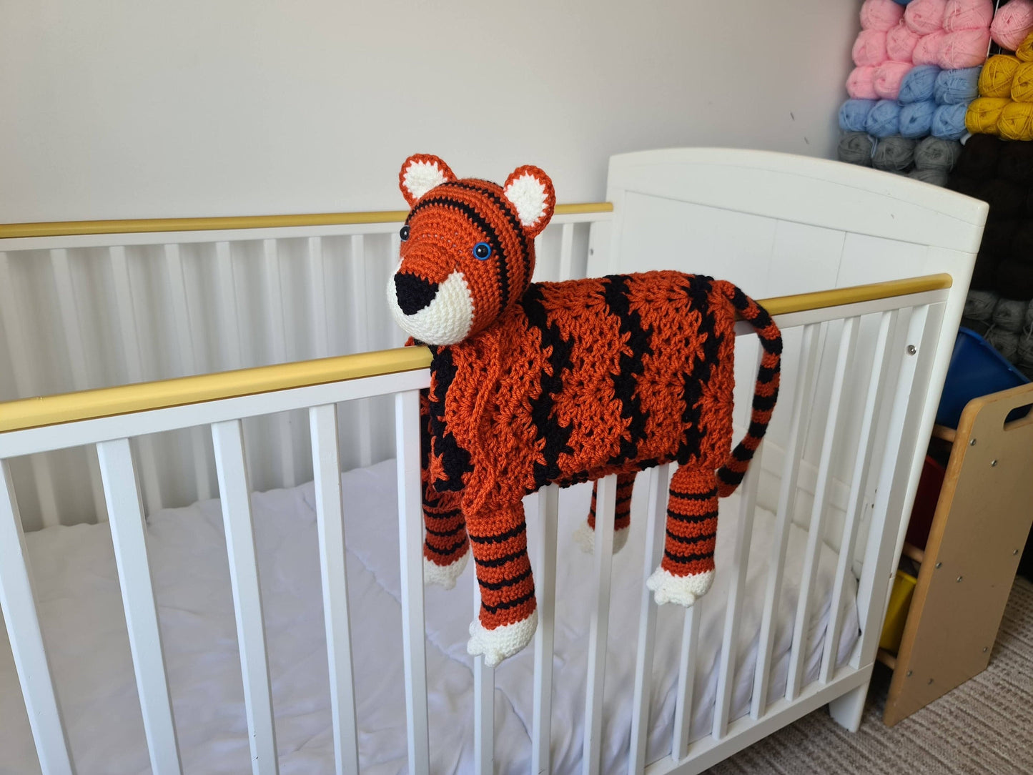 3in1 Jungle Tiger Folding Baby Blanket Crochet Pattern | Pram Toy Security Blanket Lovey Tiger Baby Shower Baby Gift Birthday Nursery Decor